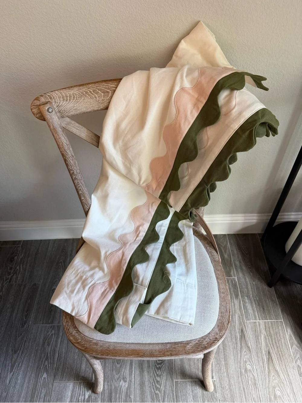 Anthropologie Maeve Scalloped Cotton Curtain